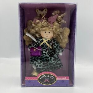 Kurt Adler Little Souls Ornament Doll New in Box Leopard Print Purse Accessories